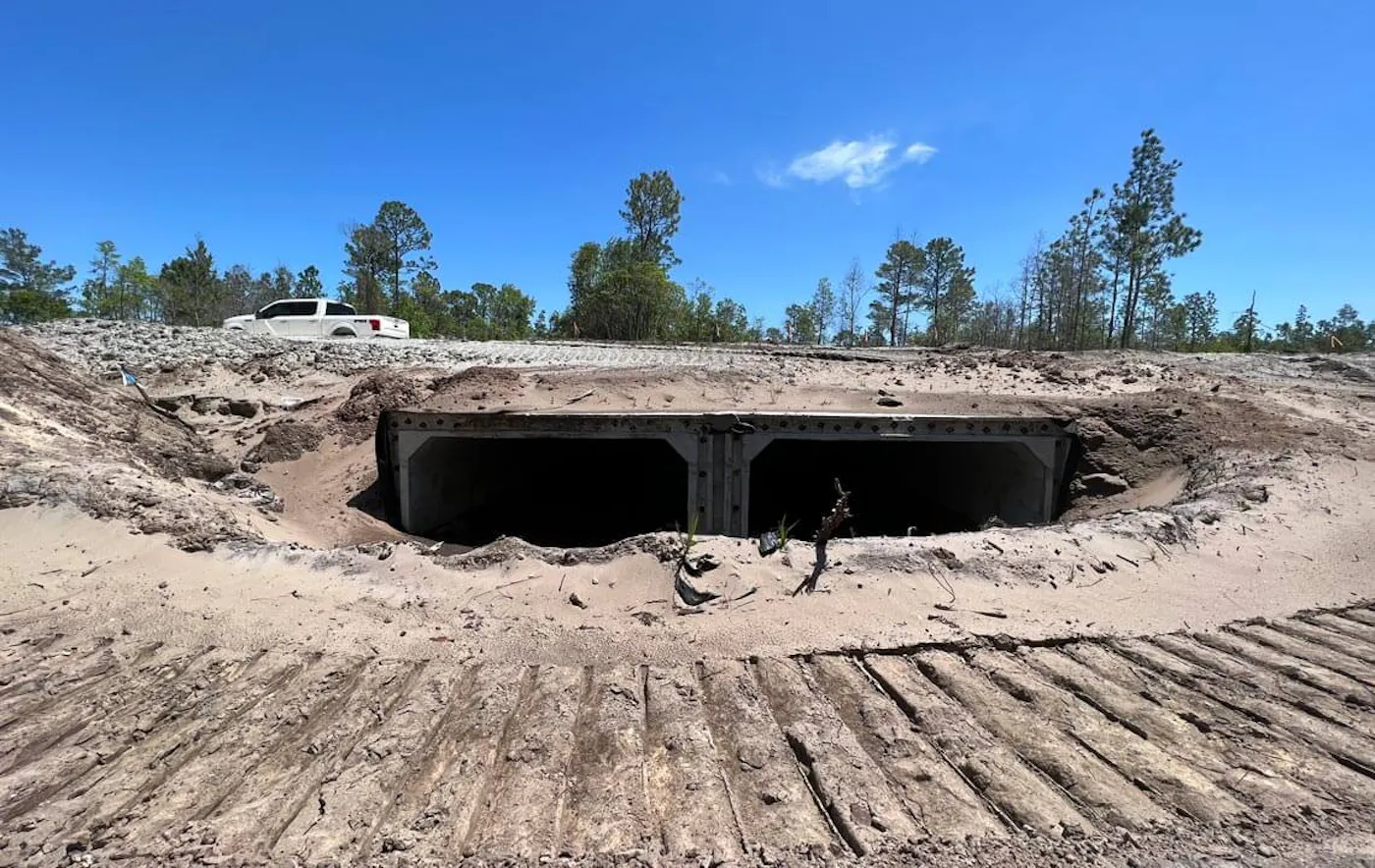 image of box culvert bridge in early stage of construction
