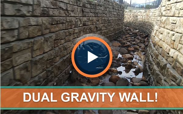 See How a Drainage Canal Uses Redi-Rock Dual Gravity Retaining Walls to Shield Local Business.