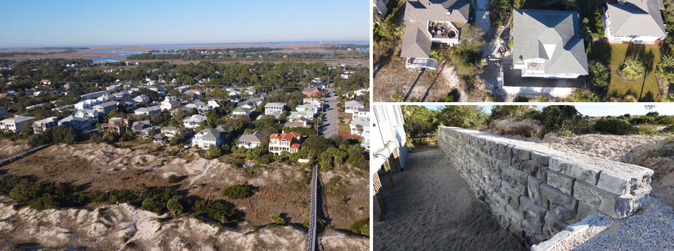 image collage of tybee island houses