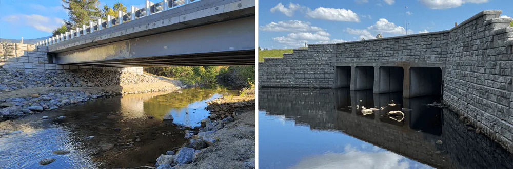 images of a velpont bridge and box culvert